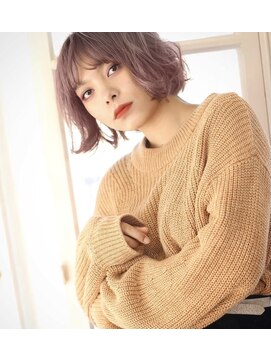 ミリ 調布店(Mili) 【Mili 調布】ラベージュ×抜け感ニュアンスミニボブ