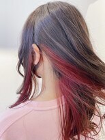 アース 川崎店(HAIR&MAKE EARTH)&nbsp;インナーカラー×ビビットレッド