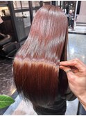 美髪矯正/縮毛矯正/髪質改善/酸熱トリートメント/レッドブラウン