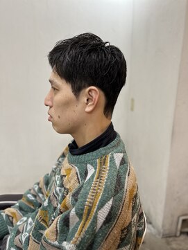 ソイクフ(SOY KUFU) MEN'S HAIRマッシュパーマアッシュブラック