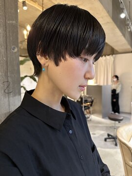 パーク(PARK) マッシュショートボブショート黒髪ショートウルフレイヤー