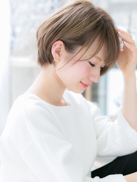 モッズヘア 越谷(mod's hair) 前下がりハイトーンカラー小顔ボブショートh3越谷20代30代40代