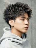 仙台ビジネスショートツイストスパイラルパーマフェード