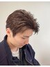 カット+ ダウンパーマ[静岡/メンズカット/メンズパーマ/メンズ/眉毛]
