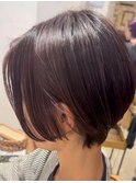レディースショート×ラベンダーピンク