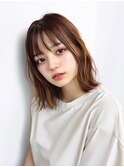 ショートボブミニウルフチェリーブラウン20代30代40代50代