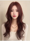 ミニウルフレイヤーカット顔周り前髪韓国ミディアムロング/銀座