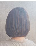 白髪ぼかし×ボブ