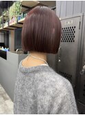 【GEEKS渋谷】切りっぱなしボブ/ワインレッド/艶カラー/垢抜け