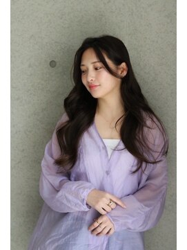 ロウブ(roubu.) ウェーブミディアムショートボブ 前髪なしブリーチなしカラー