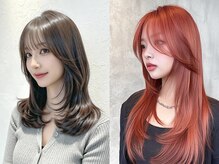 縮毛矯正・顔まわり・レイヤーカットで作る韓国ヘア[新宿/新宿駅/縮毛矯正/韓国/レイヤーカット/前髪]