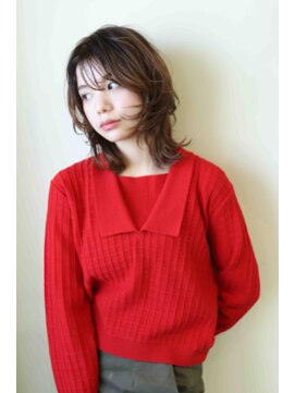 ウルフミディアムレイヤー/ココアブラウン