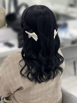 ハーフツイン/ねじりハーフツイン/ヨシンモリ/ブルーブラック/