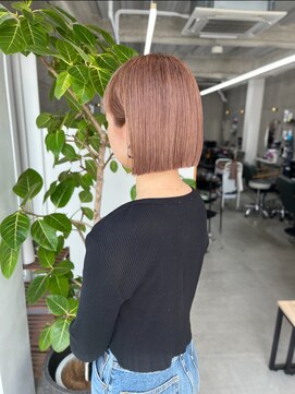 メルシー 福岡天神店(Merci) ピンクベージュ/ぷつっとボブ Ayumi /髪質改善/美髪矯正/福岡