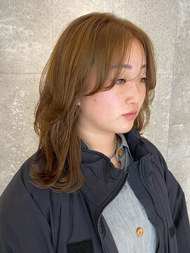 ピークアブー 原宿ハラカド(PEEK-A-BOO) 海外風レイヤーロングミディアムハッシュカット明るめカラー