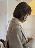 ボブ/オリーブベージュ/小顔カット