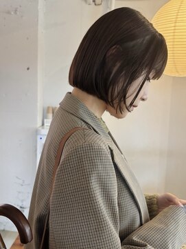 ライン(LINE) ボブ/オリーブベージュ/小顔カット