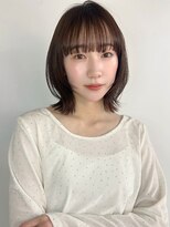 ヴェイン 渋谷(vain)&nbsp;顔周りカット 前髪カット 外ハネ 韓国レイヤー ブラウンカラー