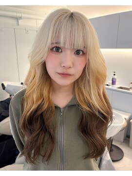 ノラ ウメダ(NORA UMEDA) ルーツカラーY2Kケアブリーチ平成ヘアデザインカラー大阪梅田