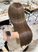 ブリーチなしオリーブベージュ髪質改善トリートメント【八王子】