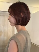 アンプラグド(unplugged)&nbsp;暖色カラーブリーチなし艶カラーショートボブショート