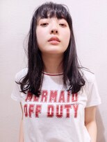 エンクス(enx)&nbsp;厚めバングの黒髪モードロング  鶴ヶ峰 美容室