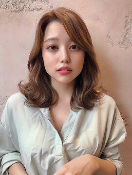 ロンドローズ 名古屋(Lond damaskRose) チョコレート 切りっぱなし イヤリングカラー 韓国ヘア 顔周り