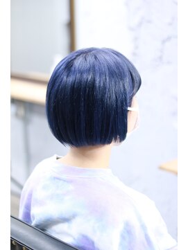 ワン(ONE) パープルネイビー×ミニボブ