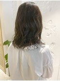 【三ツ井純】20代30代大人可愛いゆるふわパーマアッシュベージュ