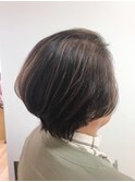 ショートボブ＋デザインカラー