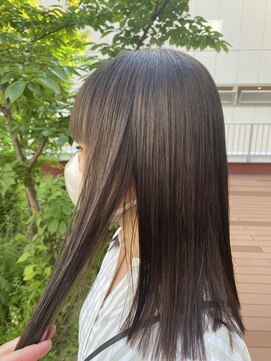 リールヘア 千早店(rire hair) 酸性ストレート×ダークグレー