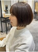 大人ヘルシースタイルショコラアッシュふんわりカールショート