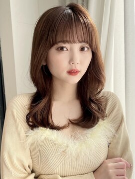 フォルテリノ ナゴヤ(FORTE Lino) 韓国前髪顔まわり×ショコラアッシュふんわりカール【髪質改善】