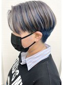 グレーブルーハンサムショートm  広島派手髪