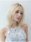 ハッシュカット韓国レイヤーイメチェンフルバング小顔