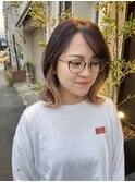 20代/30代/小顔/大人可愛い/ミディアム/インナーカラー