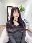 似合わせカット/韓国レイヤー/顔まわり/暖色カラー/髪質改善