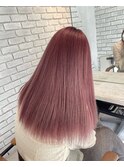 １０代20代人気韓国風シルキーピンク美髪ヘアー池袋