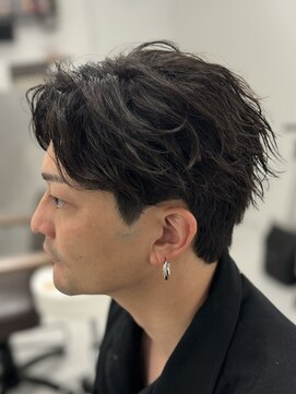 バース 梅田中崎町店(BIRTH) ニュアンスパーマセンターパートフェザーパーマ韓国メンズパーマ