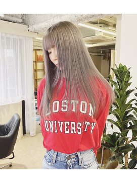 チェレ アズーリ 狭山店(Chere azuri) レイヤーカット/ダブルカラー/ミルクティーベージュ