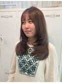 ブラウン/髪質改善トリートメント/透明感カラー