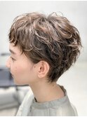 ピン　パーマ　くせ毛風　外国人風　柔らか　ニュアンス