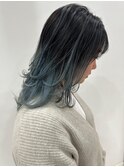 レイヤーカット＆バレイヤージュアッシュ