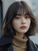 レヴ 草加店(LEV.)&nbsp;イメチェン　外はね　ボブ　美髪　ワイドバング　ブルーブラック