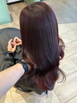 ユーフォリア 銀座本店(Euphoria) ワインレッド 艶トリートメント 美髪 暖色カラー 20代30代 艶髪