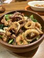 エリカ 美容室 マーメイドサラダにさくさくイカ唐揚げを追加して食べる派です。