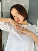 ミニマムタイトボブ×ダークブラウン