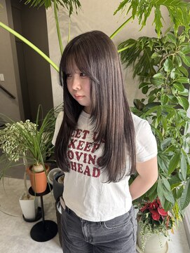 パロ(PALO) オリーブグレージュ/ブリーチカラー/レイヤーカット