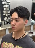 アップバング波巻きパーママレットヘアツイストパーマ