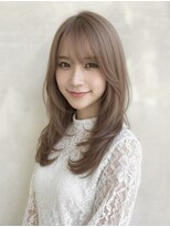 オーロ(ORO)&nbsp;小顔韓国風レイヤー☆透明感ミルクティーベージュ